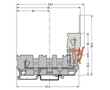 WAGO Reihenklemme 1Etage 2kl gr 32A TS35 Serie 769 769-214