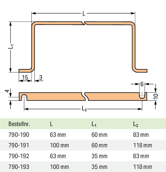WAGO Sammelschienenklemme 3/10mm Serie 790 790-190 Phasenschiene