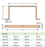 WAGO Sammelschienenklemme 3/10mm Serie 790 790-191 Phasenschiene