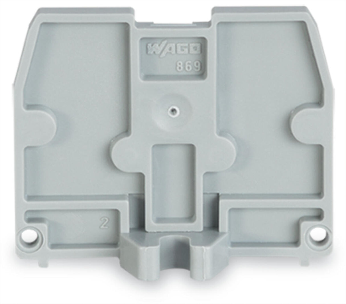 WAGO Abschlussplatte rastb gr Serie 869 869-385