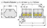 WAGO Klemmleiste 0,5-4qmm 30A 11p lgr Serie 262 262-241 Thermopl 146,5mm