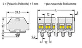 WAGO Klemmleiste 0,5-4qmm 30A 3p 40,4mm Serie 262 262-283 Thermopl lgr Federzug