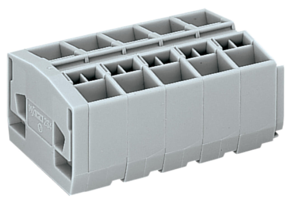 WAGO Klemmleiste 0,08-2,5qmm 24A 5p 57mm Serie 264 264-255 Thermopl gr Federzug