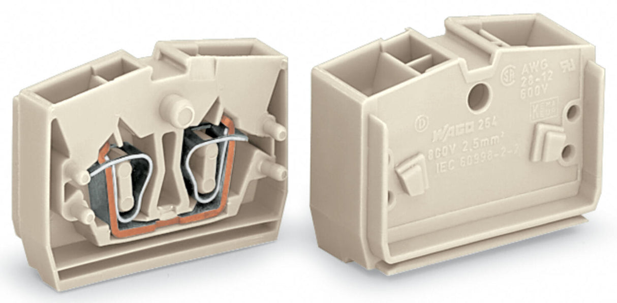 WAGO Klemmleiste 0,5-2,5qmm 23A 1p 10mm Serie 264 264-231 Thermopl lgr Federzug