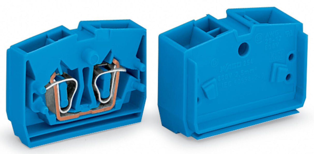 WAGO Klemmleiste 0,08-2,5qmm 24A 1p 10mm Serie 264 264-334 Thermopl bl Federzug