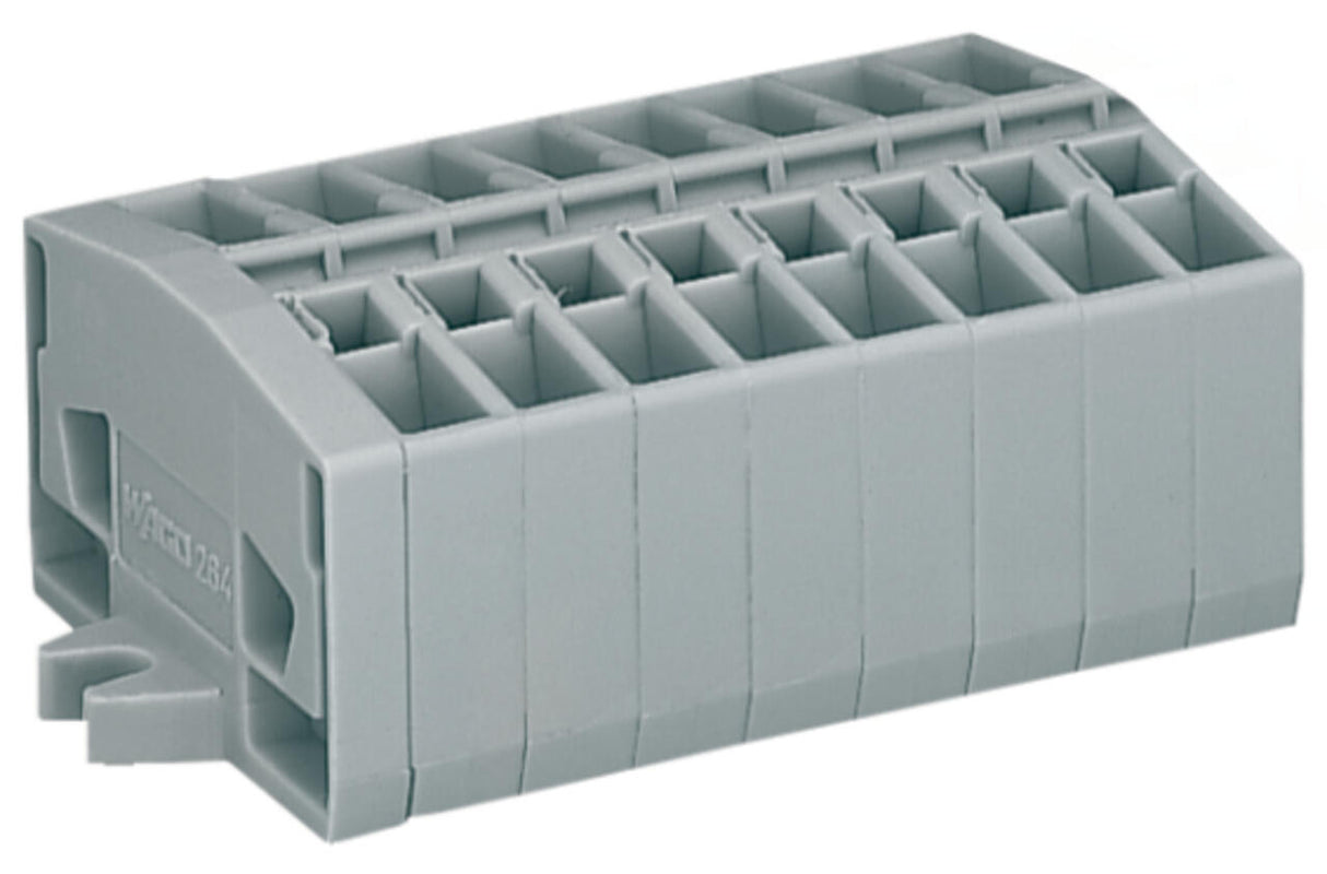 WAGO Klemmleiste 0,08-2,5qmm 24A 8p 64mm Serie 264 264-108 Thermopl gr Federzug