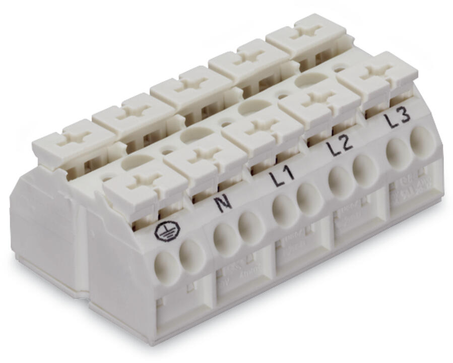 WAGO Klemmleiste 0,5-4qmm 32A 5p 60mm ws Serie 862 862-1605 Thermopl Federzug