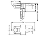 WAGO T-Verteiler PA 4Eing 4p 8Ausg 400V Serie 890 890-627 16A IP20 hfr