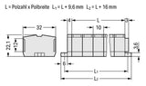 WAGO Klemmleiste 0,5-2,5qmm 23A 3p 46mm Serie 264 264-233 Thermopl lgr Federzug
