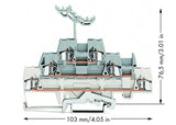 WAGO Reihenklemme 0,08-2,5qmm 3Etagen Serie 280 280-548 2kl gr/ws 20A TS35