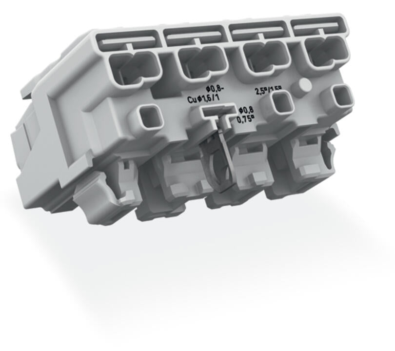 WAGO Klemmleiste 0,5-2,5qmm 24A 4p 40mm Serie 294 294-8124 Thermopl ws Federzug