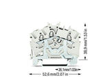 WAGO Schutzleiter-Reihenklemme ws 1Etage Serie 2002 2002-6308 0,25-2,5qmm TS35