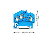 WAGO Reihenklemme 0,08-2,5qmm 1Etage 3kl Serie 280 280-651 bl 24A TS35