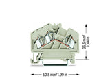 WAGO Reihenklemme 1Etage 3kl lgr 23A Serie 280 280-998 TS35