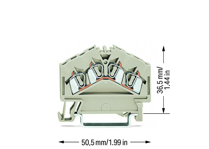 WAGO Reihenklemme 1Etage 4kl lgr 23A Serie 280 280-996 TS35