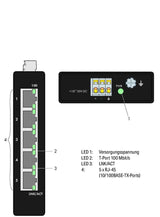 WAGO Switch Hutschiene 5x10/100Mbps Serie 852 852-111