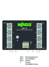 WAGO Switch Hutschiene 8x10/100Mbps Serie 852 852-112/000-001 Managebar