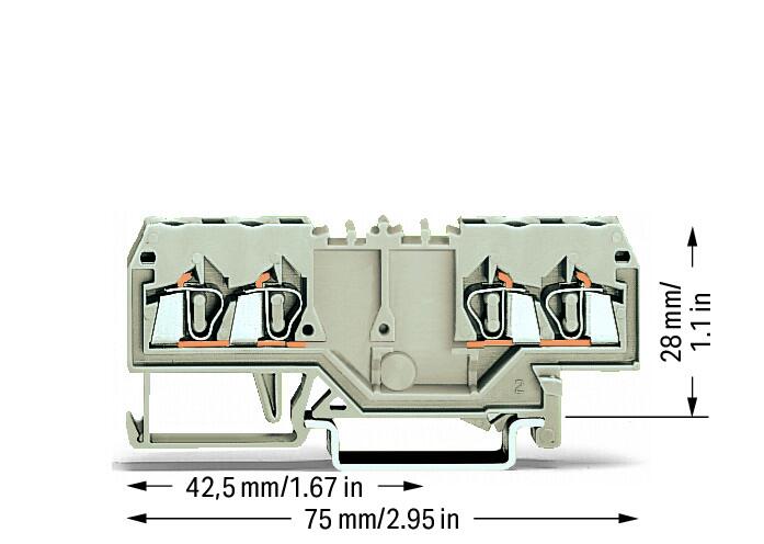 WAGO Reihenklemme 1Etage 4kl lgr 20A Serie 280 280-995 TS35