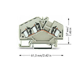 WAGO Reihenklemme 1Etage 3kl lgr 30A Serie 281 281-998 TS35