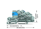 WAGO Installationsklemme 32A 0,25-4qmm Serie 2003 2003-7640 2pot gr Federzug