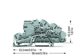 WAGO Installationsklemme 32A 0,25-4qmm Serie 2003 2003-7659 2pot gr Federzug