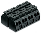 WAGO Klemmleiste 0,5-4qmm 28A 4p 48mm sw Serie 862 862-1594/999-950 Thermopl