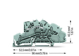 WAGO Installationsklemme 32A 0,25-4qmm Serie 2003 2003-7650 1pot gr Federzug