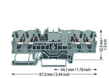 WAGO Reihenklemme 1Etage 2kl gr 16A TS35 Serie 2002 2002-1861