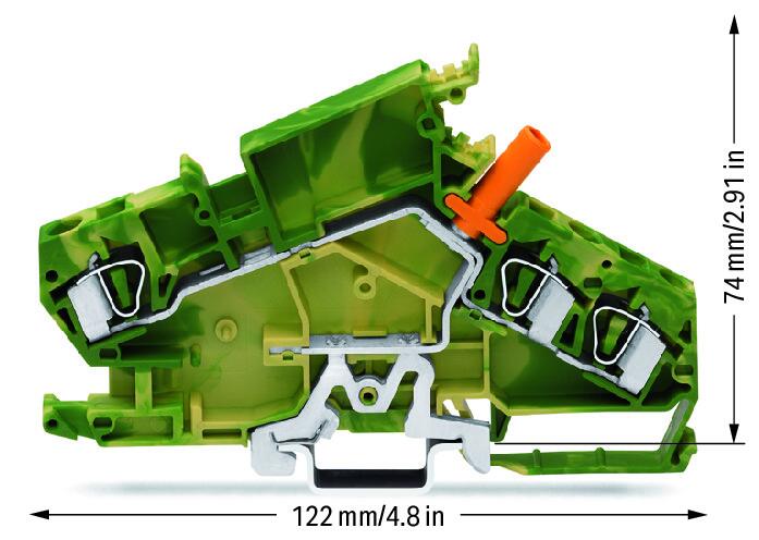 WAGO Schutzleiter-Reihenklemme 0,2-6qmm Serie 282 282-868 gn/ge 1Etage TS35