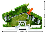 WAGO Schutzleiter-Reihenklemme 0,2-6qmm Serie 282 282-868 gn/ge 1Etage TS35
