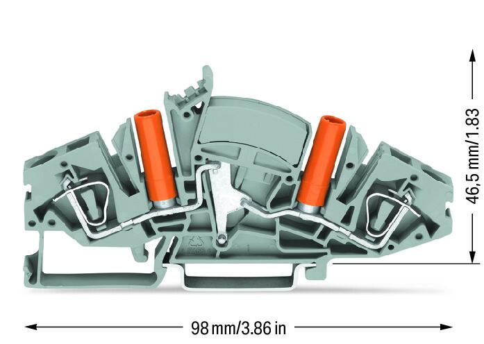 WAGO Reihenklemme 0,2-6qmm 1Etage 2kl gr Serie 282 282-841 30A TS35