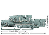 WAGO Reihenklemme 2Etagen 4kl gr 16A Serie 870 870-131 TS35