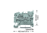 WAGO Reihenklemme 0,25-4qmm 1Etage 2kl Serie 2022 2022-1201/999-953 gr 24A