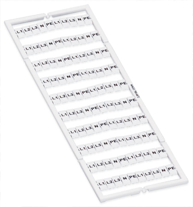 WAGO Klemmenmarkierung ws RM=5mm horiz Serie 793 793-5472 L1/L2/L3/N/PE
