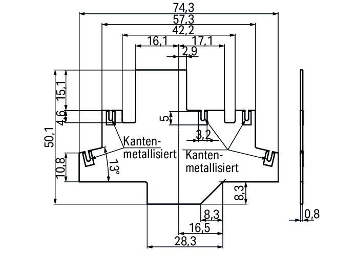 WAGO Elektronik-Leergehäuse 56x6x91mm Serie 859 859-110 IP20 Kst unbeh