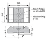 WAGO Sockel H26,5xB45,5xT65,5mm Kst gr 288-001