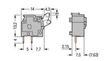 WAGO Printklemme 1f 1re or RM=7,62 Serie 255 255-756 Federzug/Löt