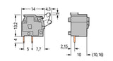 WAGO Printklemme 1f 1re ge RM=10 Serie 255 255-761 Federzug/Löt