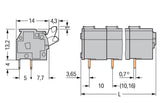 WAGO Printklemme 10f 1re gr RM=10 Serie 255 255-610/333-000 Federzug/Löt