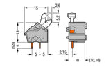 WAGO Printklemme 1f 1re gr RM=10 256-601/332-000 Federzug/Löt