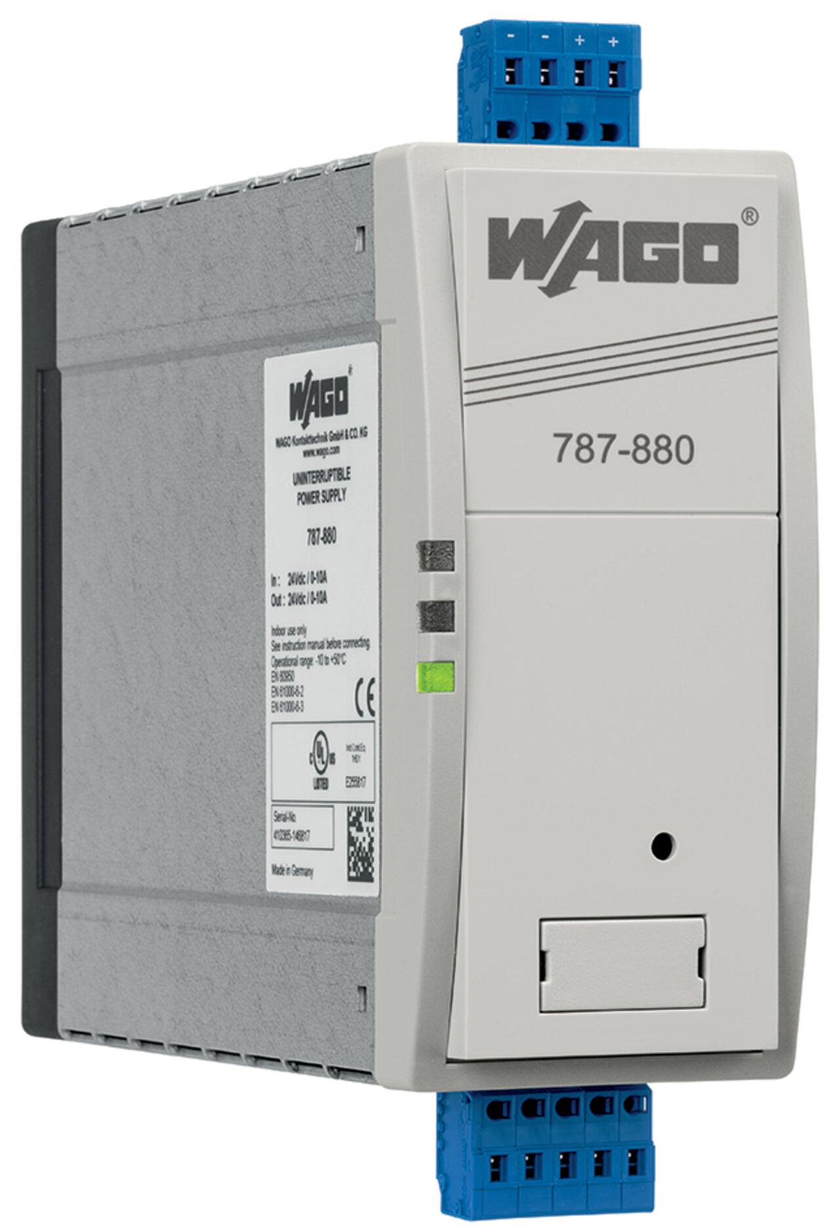 WAGO Gleichstromversorgung 24V 240W 10A Puffer 787-880 f.Tragschien IP20