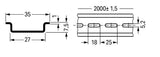 WAGO Tragschiene ST g/vz TS15 L2000mm Serie 210 210-115