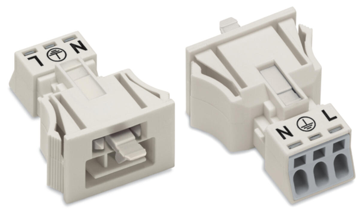 WAGO Gerätestecker 3p ger Snap/schraub Serie 890 890-733 Federzug 250V 16A hfr