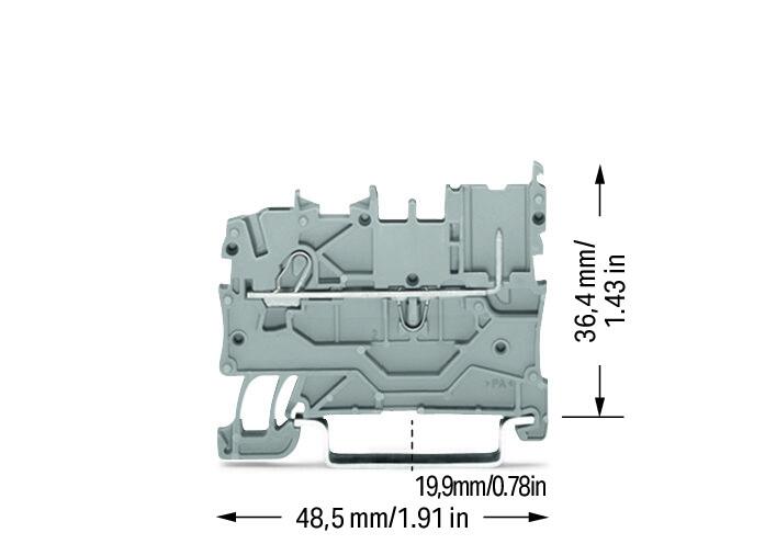 WAGO Reihenklemme 1Etage 2kl gr 13,5A Serie 2020 2020-1201 TS35
