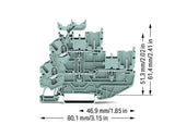 WAGO Reihenklemme 2Etagen 2kl gr 630A Serie 2022 2022-2231/999-953 TS35