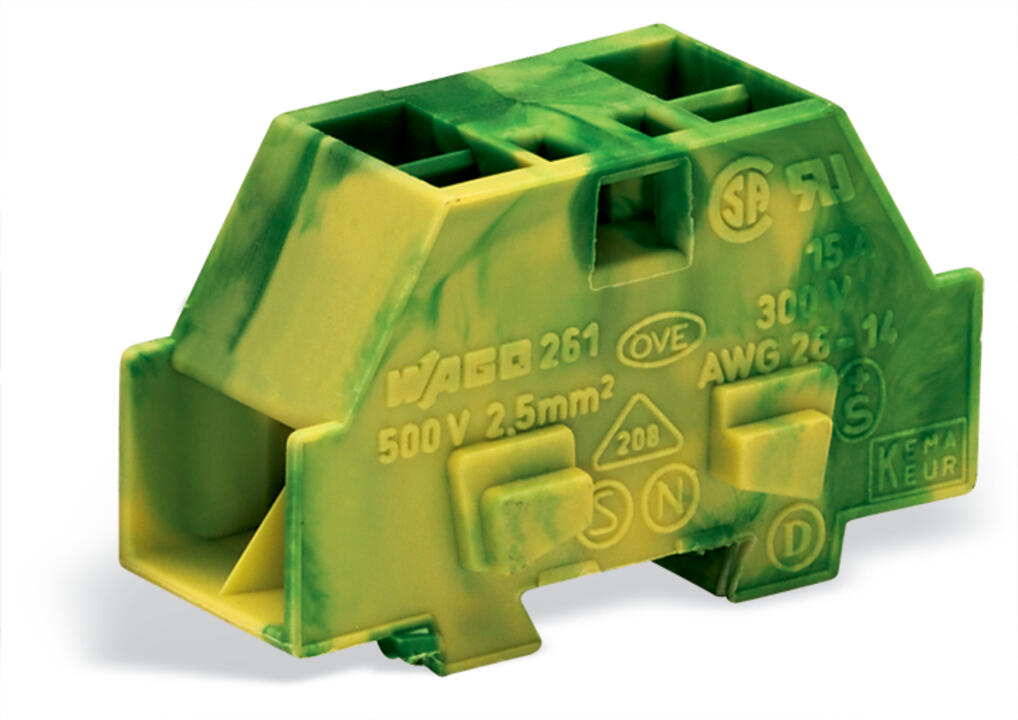 WAGO Klemmleiste 0,08-2,5qmm 24A 1p 10mm Serie 261 261-357/332-000 Thermopl