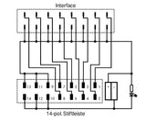 WAGO Übergabemodul 14p V 1A Steckanschl 8f,OUTPUT 857-982 Flachstecker