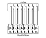 WAGO Übergabemodul 16p V 1A Steckanschl 8f, analog 857-980 Flachstecker