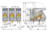 WAGO Printklemme 8f 1re gr RM=15 Serie 2716 2716-258 Federzug/Löt