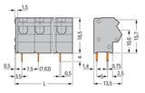 WAGO Printklemme 9f 1re gr RM=7,5 Serie 254 254-559 Steckklemm/Löt